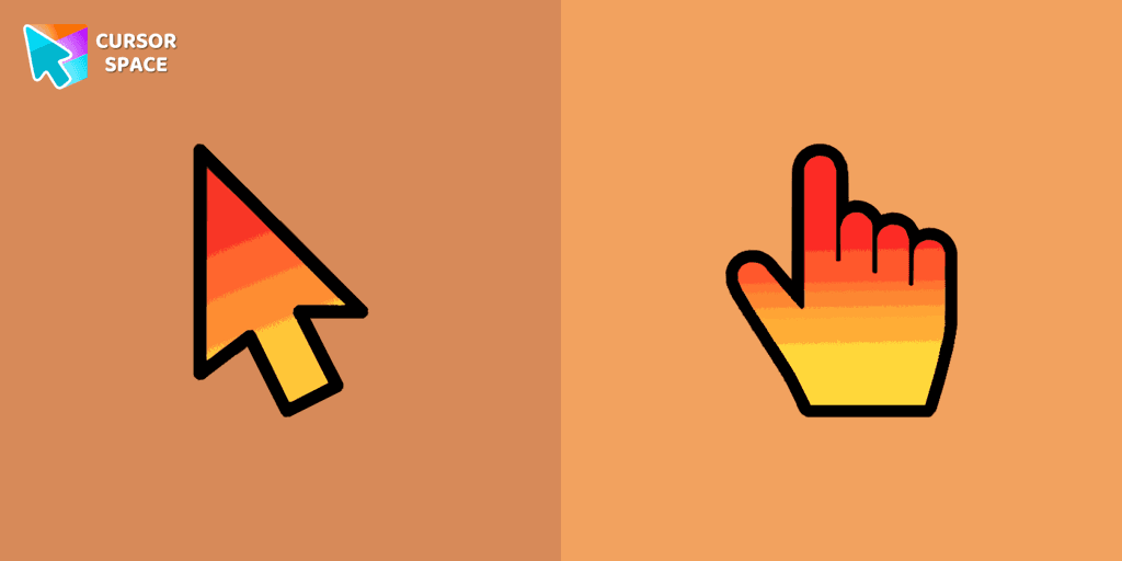 Orange gradient cursor cursor pack